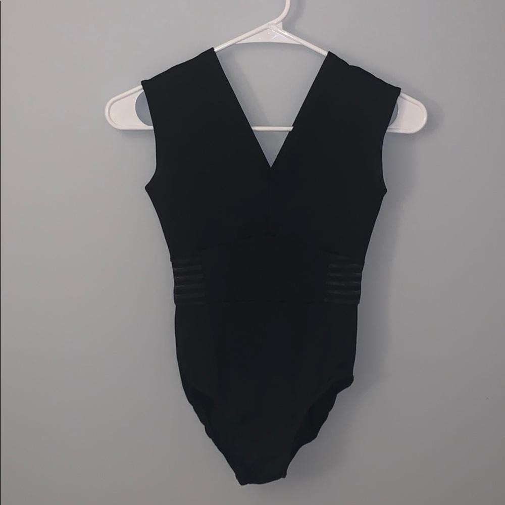 So Dance Black Thick Tank Leotard